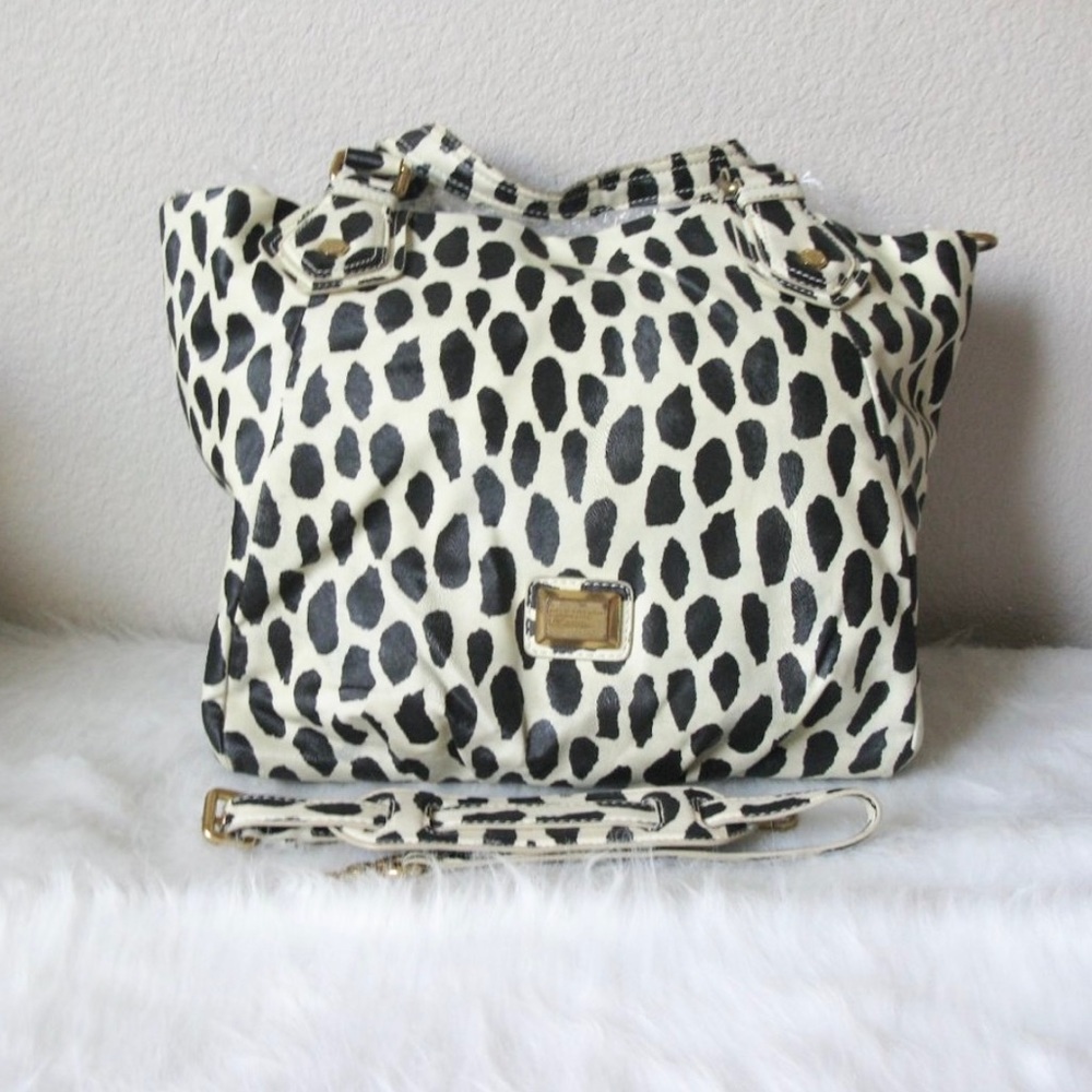 Marc by Marc Jacobs Spotted Workware Bag with Brass Accents.